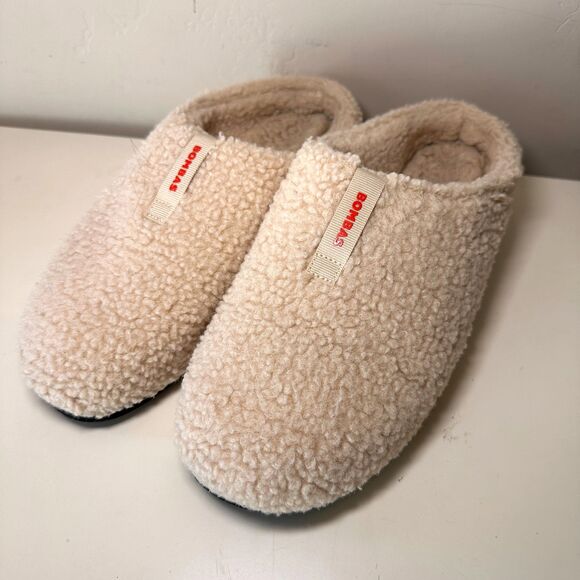 Bombas Women's Sunday Sherpa Slippers Size 9 Cream Sherpa Fluffy Clog - Picture 1 of 7